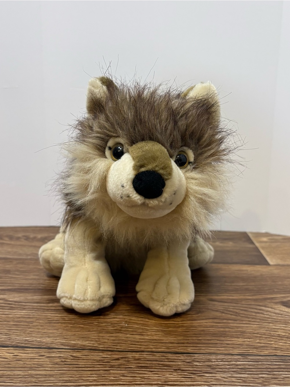 Wild Republic Wolf Plush 17” Realistic Stuffed Animal Brown Tan Soft Toy